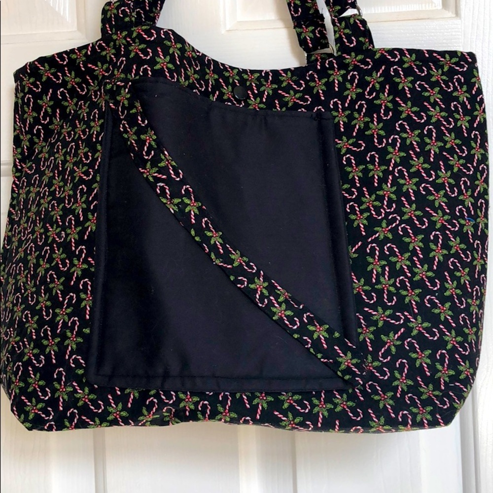 Candy Cane Holiday tote